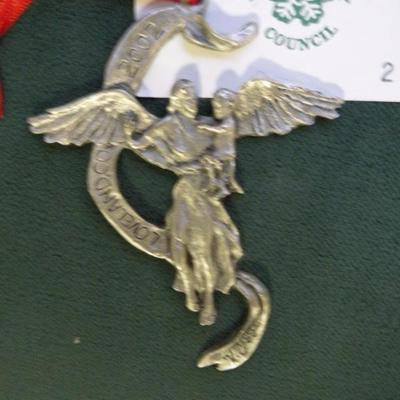 LOT 34 - 2 Collectible Pewter Christmas Ornaments