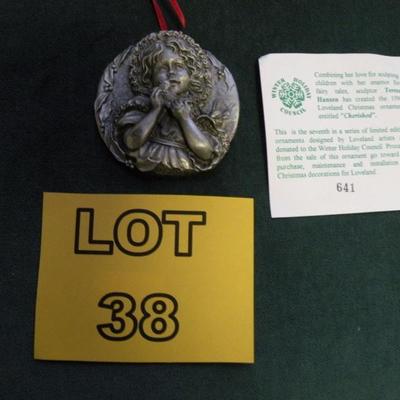 LOT 38 - Collectible Pewter Christmas Ornament by Teresa Hansen