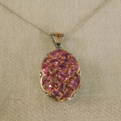Madagascar Pink Sapphire Pendant with 18
