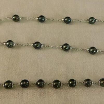 Tahitian Pearl Necklace with Matching Bracelet