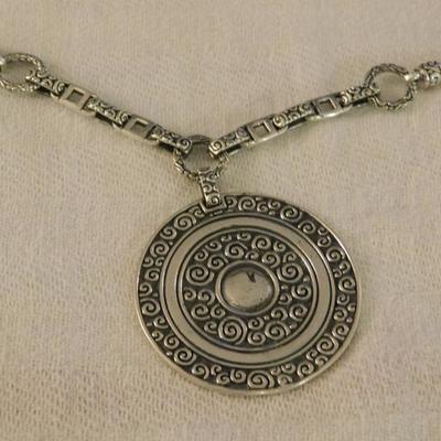 Artisan Crafted Sterling Silver Medallion with 20