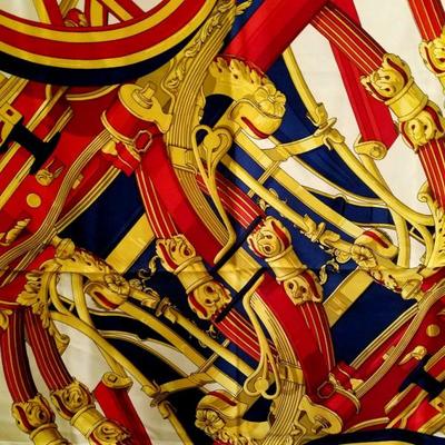 Vtg Hermes Paris 1970's silk scarf Rare Rythmes by Cathy Latham