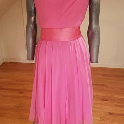 Vtg MGM star Elaine Ravell Estate 1960's silk chiffon dress B. Altman & Co