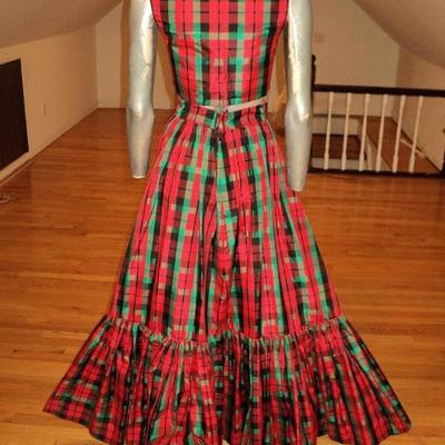 Vtg Tina Pisa-Relli Italy chex hobo skirt bolero ensemble