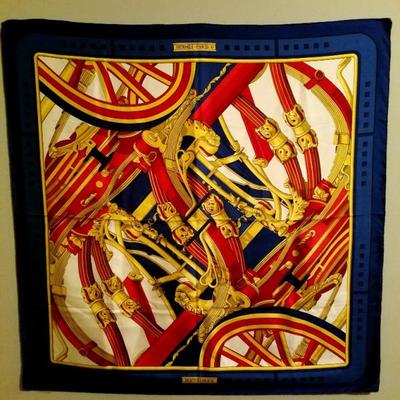 Vtg Hermes Paris 1970's silk scarf Rare Rythmes by Cathy Latham