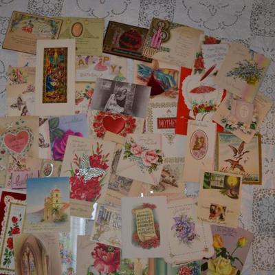 Lot of 40 Vintage Greeting cards 