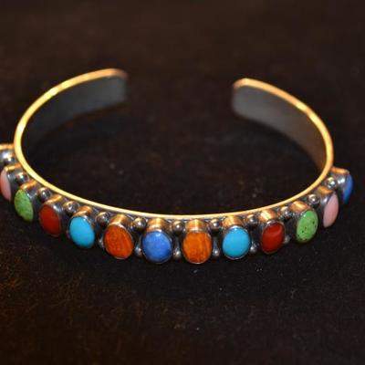 Sterling multi stone bracelet