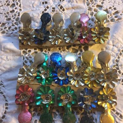Vintage Christmas candle clips