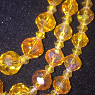 Vintage 3 strand glass bead set 