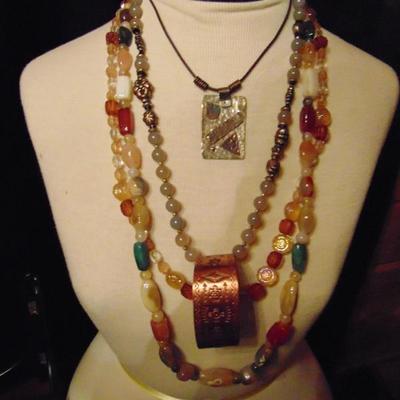 Jewelry lot Copper Bracelet Necklaces 