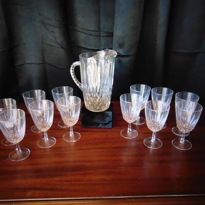 Wine Glasses and Water Pitcher