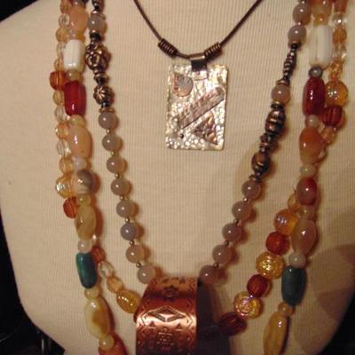 Jewelry lot Copper Bracelet Necklaces 