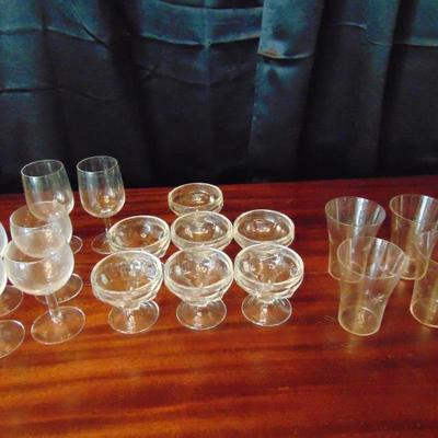 Retro Dessert Cups and Assorted Glass