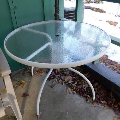 3' Glass Top Patio Table