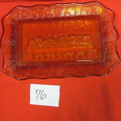 Amber Last Supper decorative plate