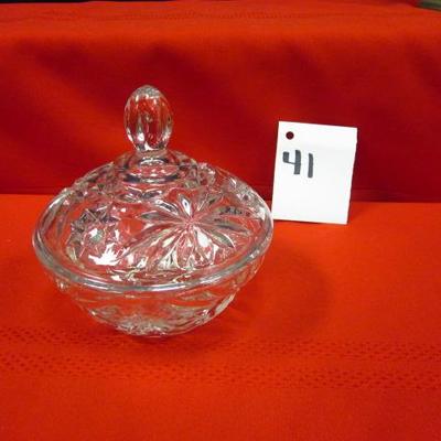 Crystal Candy Dish with dome lid