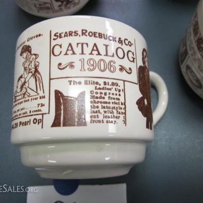 Vintage Sears & Roebuck Coffee Cups, 4 pcs