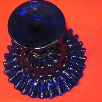 Blue Glass Dishes, 3 pcs