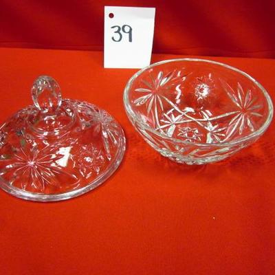 Crystal Candy Dish with dome lid