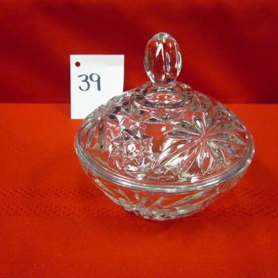 Crystal Candy Dish with dome lid