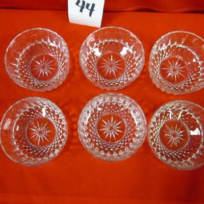 Crystal Serving Bowls, 6 pcs