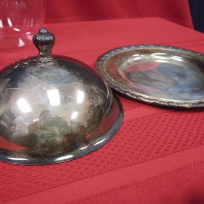Silver plated decanter, serving bowl, serving dish 3 pcs