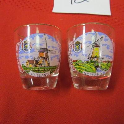 2 Holland shot glasses
