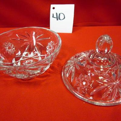 Crystal Candy Dish with dome lid