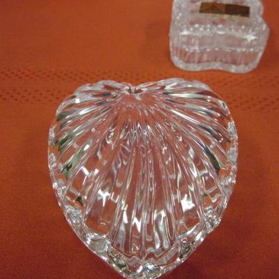  Heart Crystal Box,  Round Crystal Box, 2 pcs