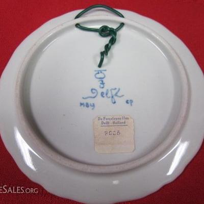 White/Blue Decorative Plates,- Delft, Holland,   2 pcs