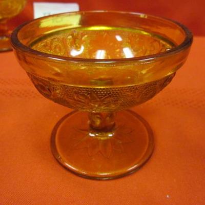 Tiara glass 2-dessert dishes 1- heart shape trinket dish