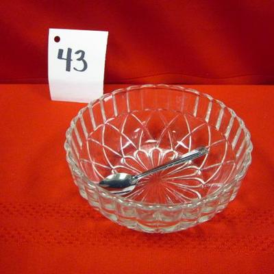 Crystal Bowl with decorative spoon