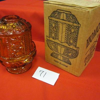 Home Interior - Amber candle holder 
