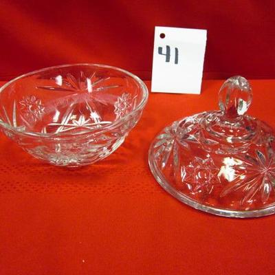 Crystal Candy Dish with dome lid