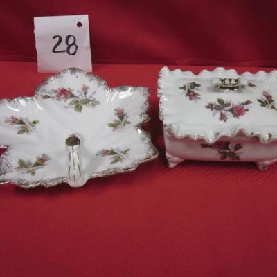 Floral Leaf Dish, Floral Decorative Box, 2 pcs