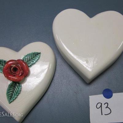 White Heart Shaped Box With Red Roses