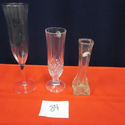 Crystal  Vases, 3 pcs