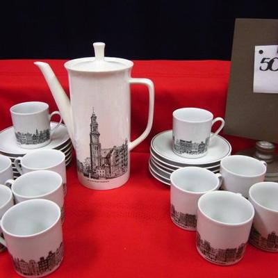 Coffee Pot, Cups & Saucers, Holland, 25 pcs