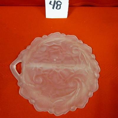 Frosted Glass/Split Serving Dish