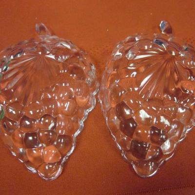 Crystal Grape Decorative Dish, 2 pcs