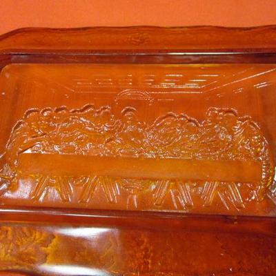 Amber Last Supper decorative plate