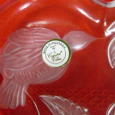 Heart Shaped Crystal Serving Dish