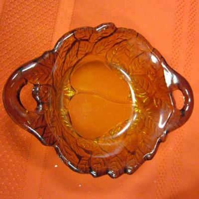 Tiara Amber Colored Decorative Dishes, 4 pcs