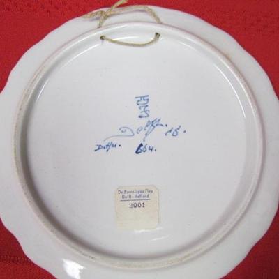 White/Blue Decorative Plates,- Delft, Holland,   2 pcs