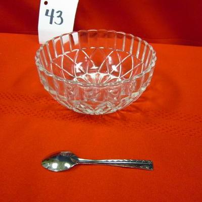 Crystal Bowl with decorative spoon