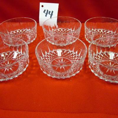 Crystal Serving Bowls, 6 pcs