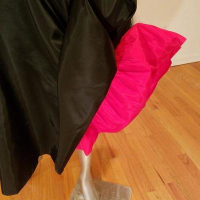 Vtg 1940's strapless Taffeta party dress w/shrug full sweep