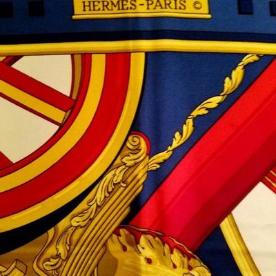 Vtg Hermes Paris 1970's silk scarf Rare Rythmes by Cathy Latham