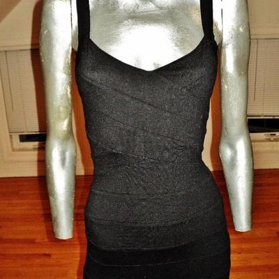 Vtg body con Herve leger style bandage dress spandex knit