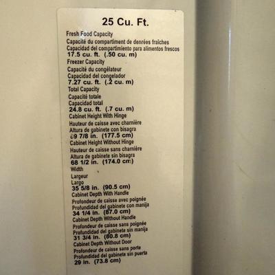 Lot 69 Whirlpool Gold 25 cu ft. French Door Bottom Freezer Refrigerator